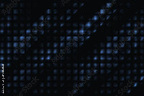 Abstract vector torn blue halftone background. Scrathed dotted texture element. Diagonal composition