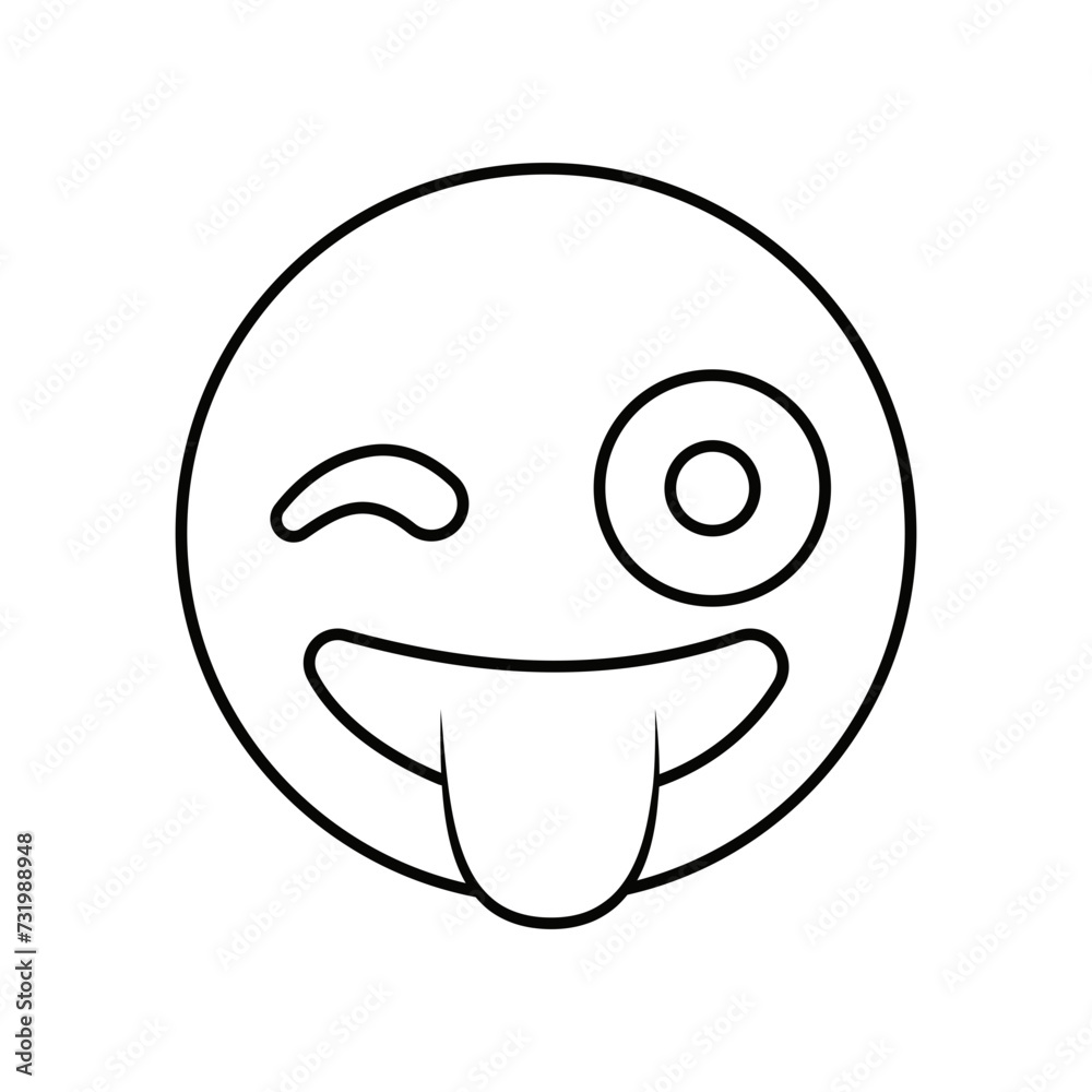  black emoticon Bold line icon. Images are a vector, editable stroke. Made with precision and an eye for quality.