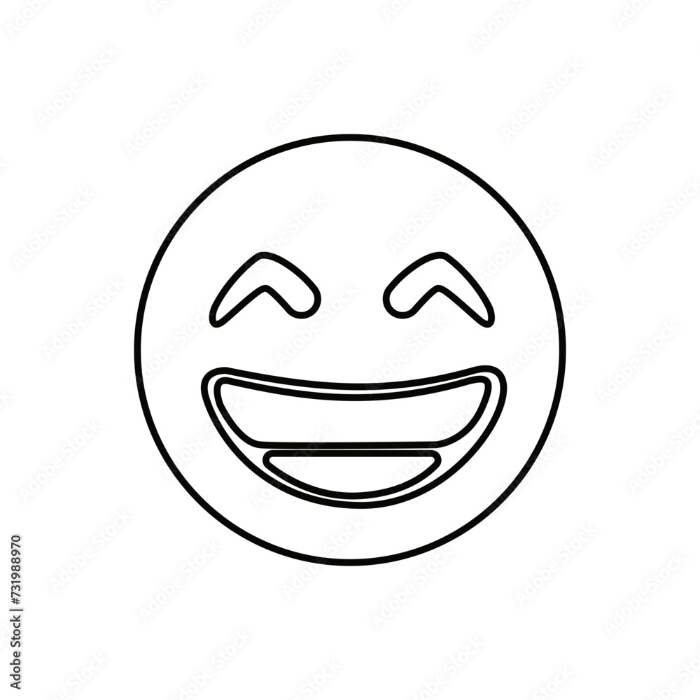 Big set of emojis. Emoji. Funny emoticon faces with facial expressions. Emoticon outline. Emoji face emoticon funny line eight black icon expression smiley face human mood, flat vector isolated set Big set of emojis. Emoji. Funny emoticon faces with facial expressions. Emoticon outline. Emoji face emoticon funny line eight black icon expression smiley face human mood, flat vector isolated set