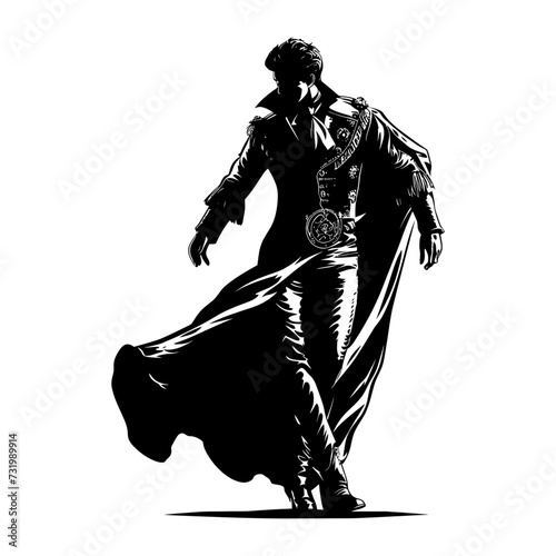 Silhouette matador black color only full body