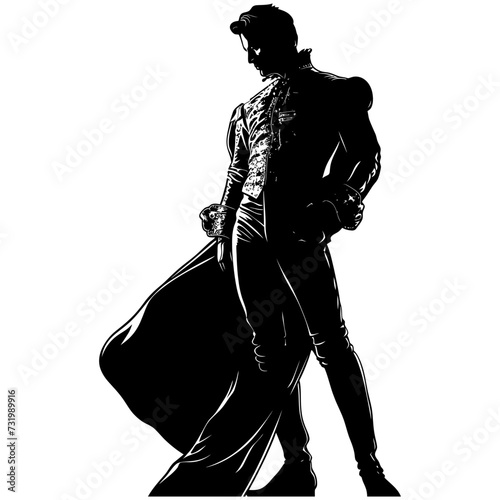 Silhouette matador black color only full body
