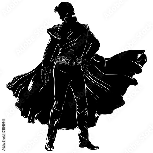 Silhouette matador black color only full body