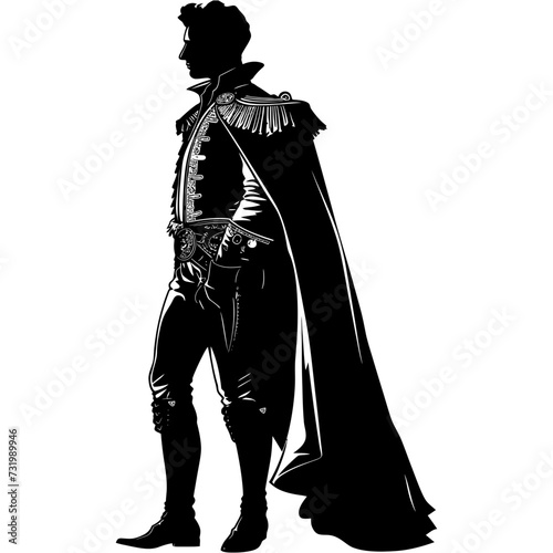 Silhouette matador black color only full body