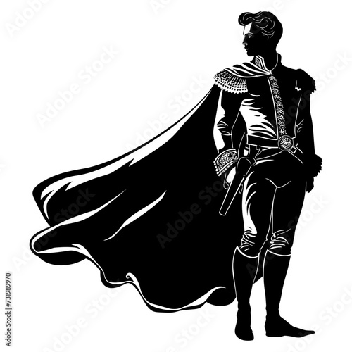 Silhouette matador black color only full body