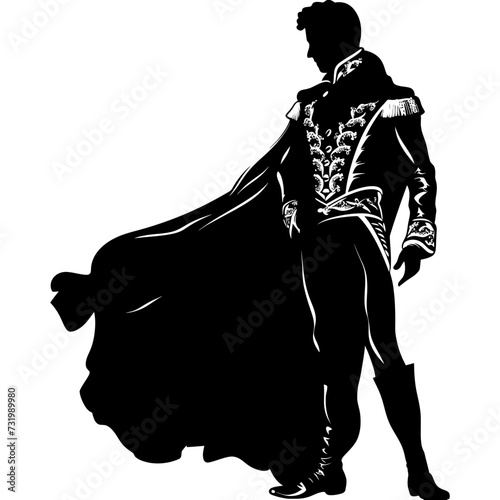 Silhouette matador black color only full body