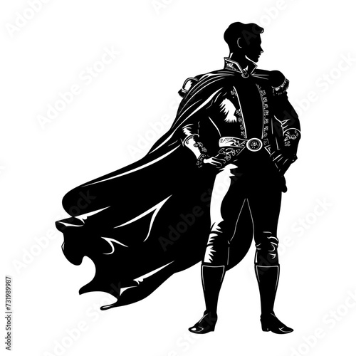 Silhouette matador black color only full body