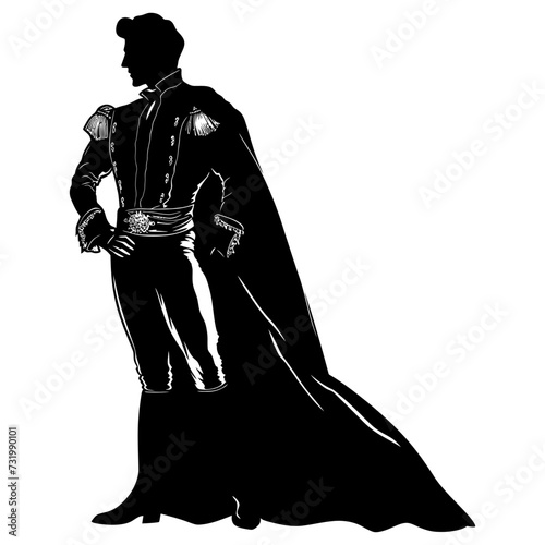 Silhouette matador black color only full body