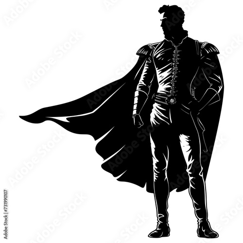 Silhouette matador black color only full body