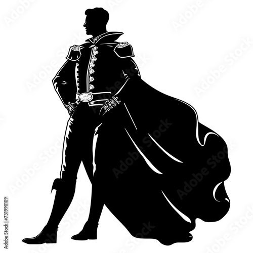 Silhouette matador black color only full body