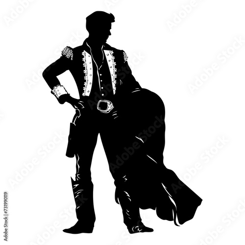 Silhouette matador black color only full body