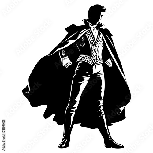 Silhouette matador black color only full body