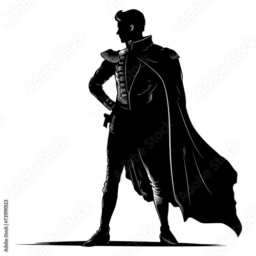 Silhouette matador black color only full body