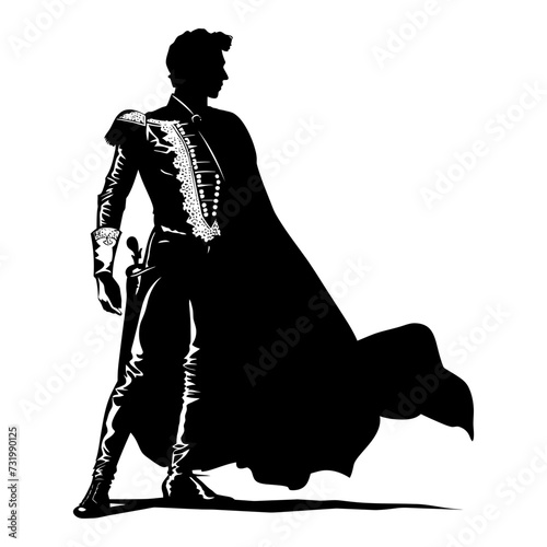 Silhouette matador black color only full body
