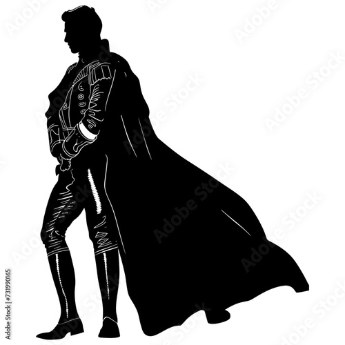 Silhouette matador black color only full body