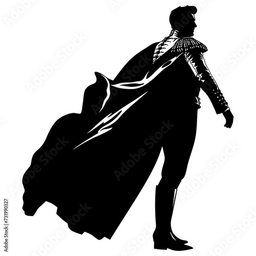 Silhouette matador black color only full body