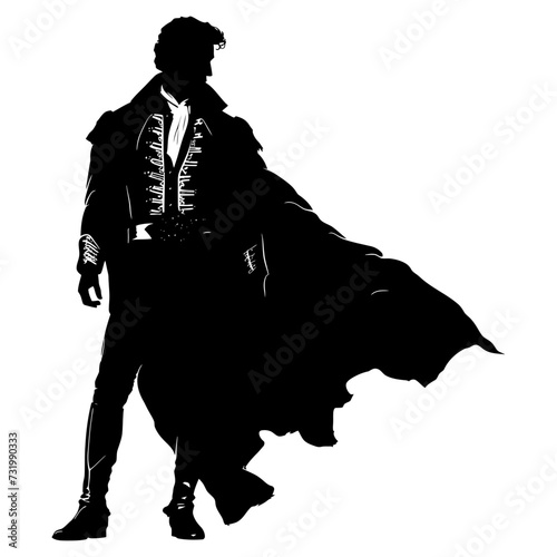 Silhouette matador black color only full body