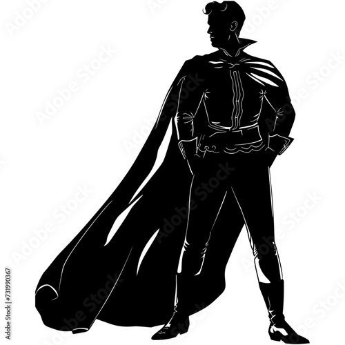 Silhouette matador black color only full body