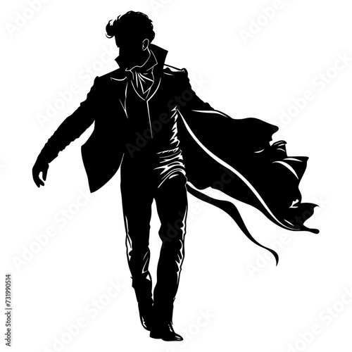 Silhouette matador black color only full body