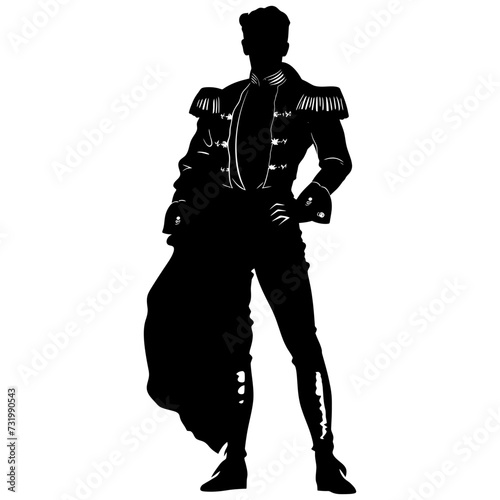 Silhouette matador black color only full body