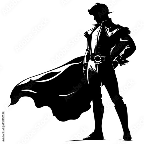 Silhouette matador black color only full body