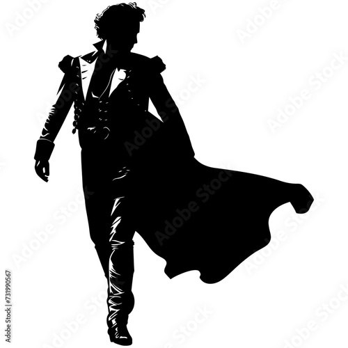 Silhouette matador black color only full body