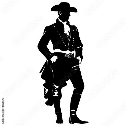 Silhouette matador black color only full body