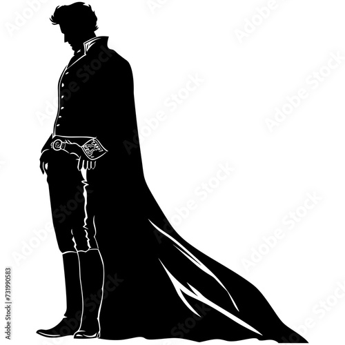 Silhouette matador black color only full body