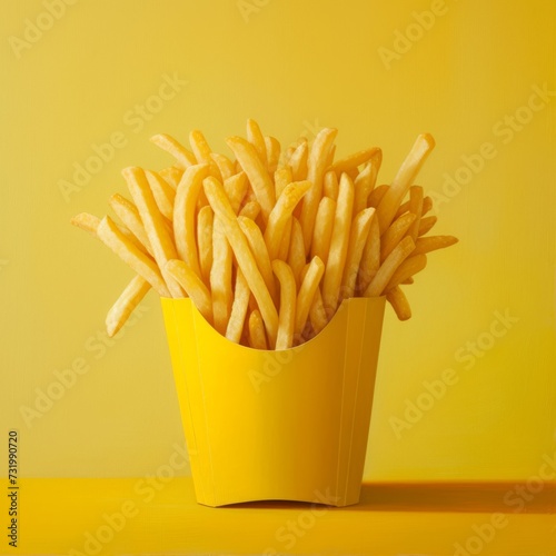 A Tempting Visual Showcase Of Delectable Golden French Fries. Concept Mouthwatering Food Photography, Crispy Snacks, Savory Delights, Gourmet Appetizers, Golden Goodness