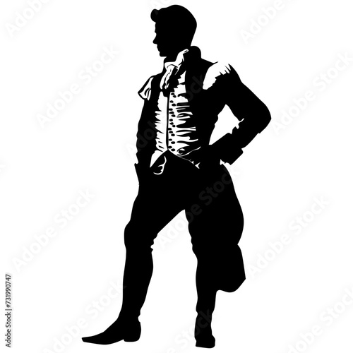 Silhouette matador black color only full body