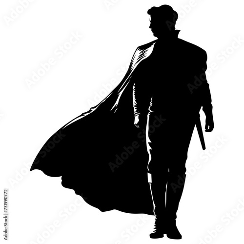 Silhouette matador black color only full body