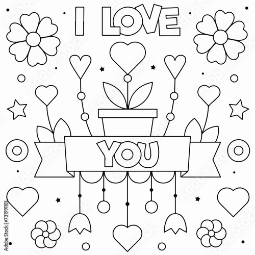 Cute happy valentine's day coloring pages for kids
