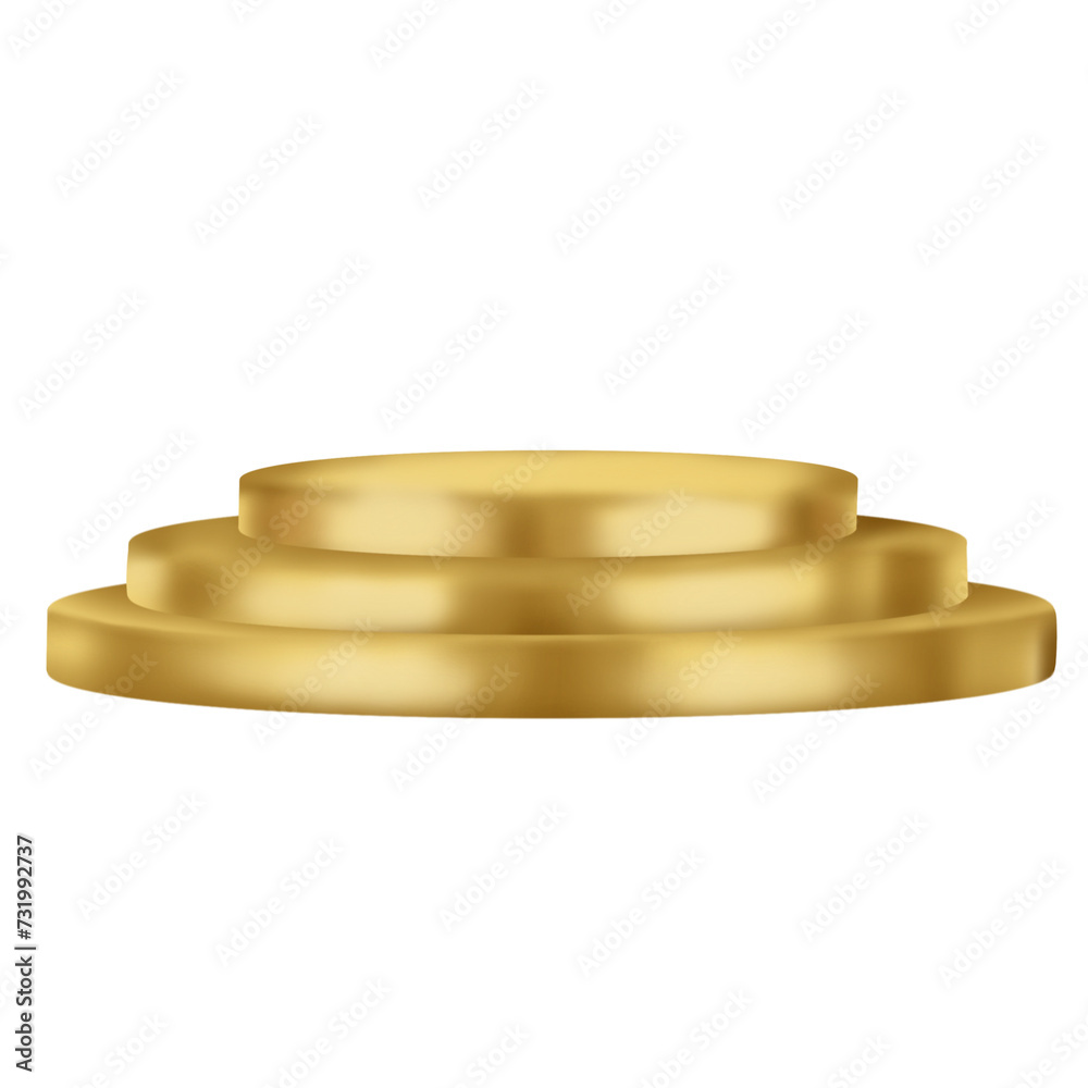 Gold podium on transparent background Gold podium on transparent background
