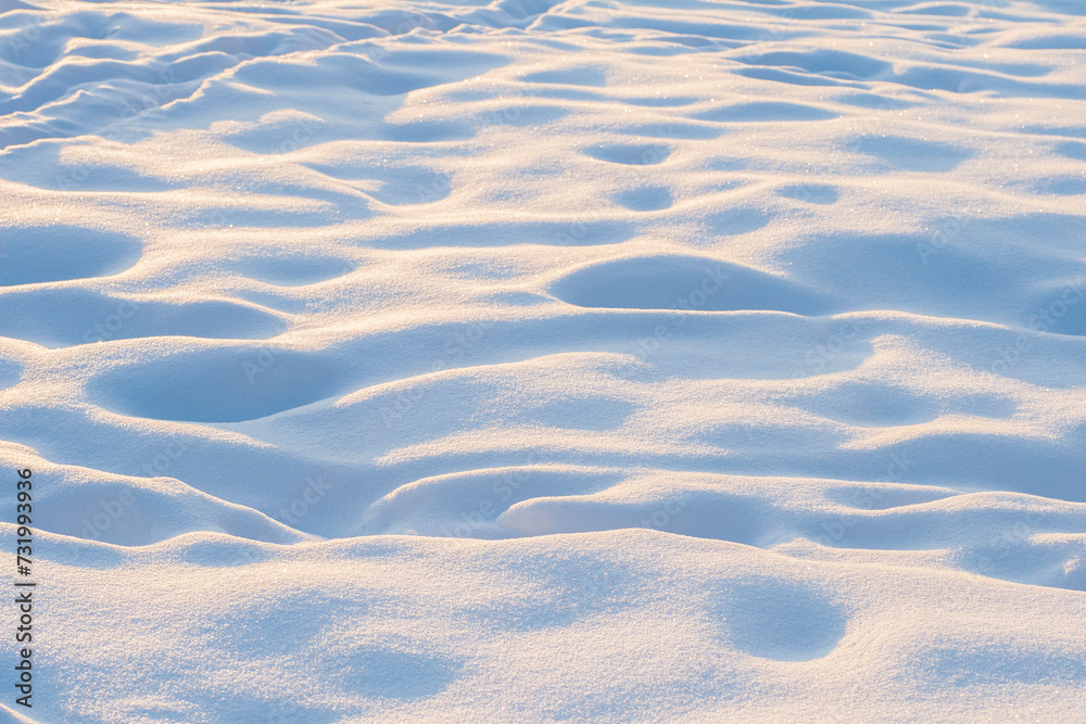 Bright snow surface with trace remains. Bright snow surface with trace remains.