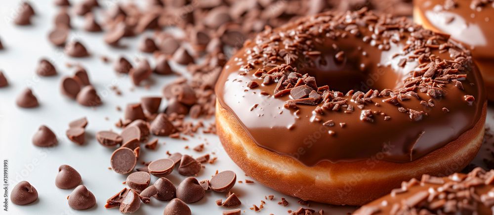 chocolate donut on white background chocolate donut on white background