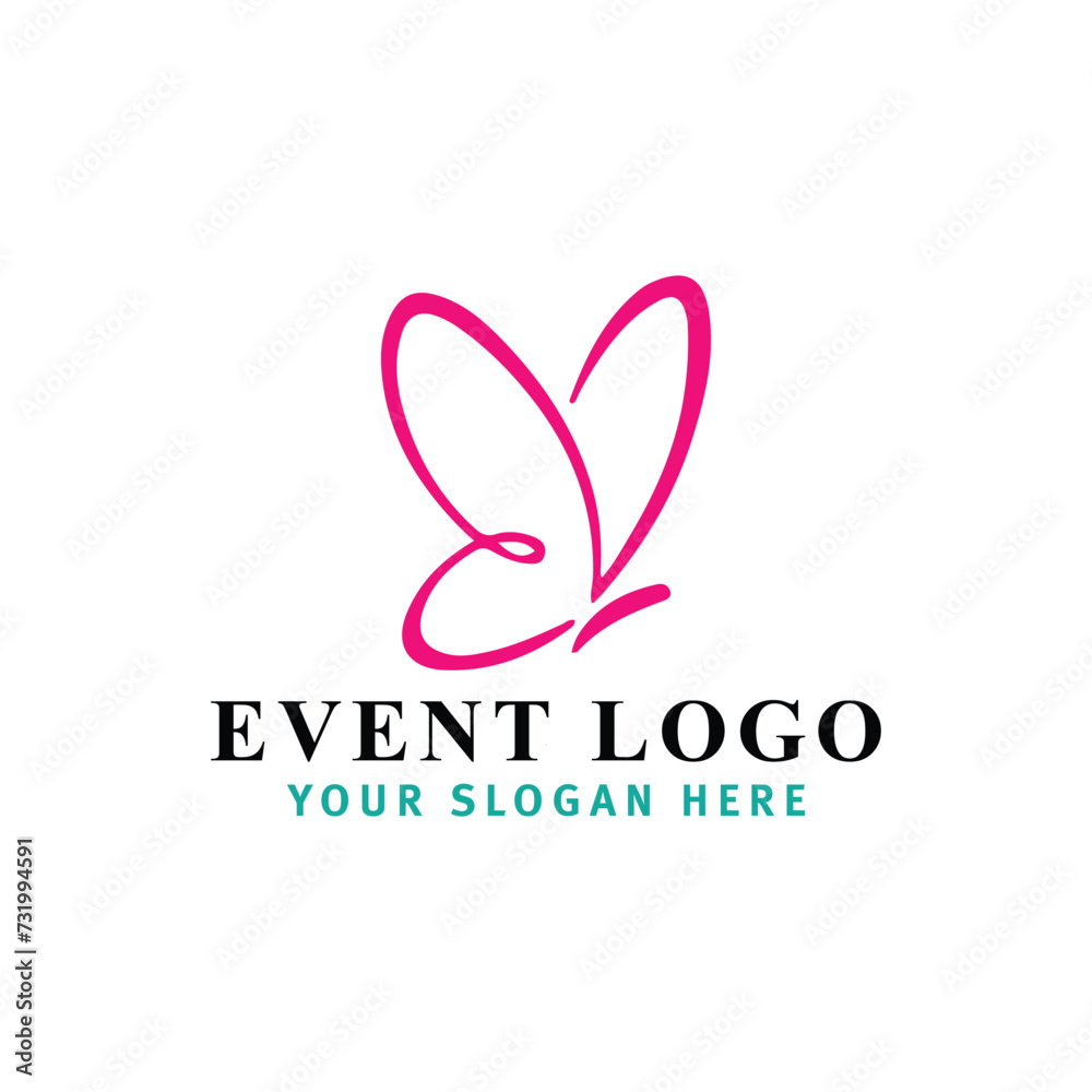 event parties planning logo design vector