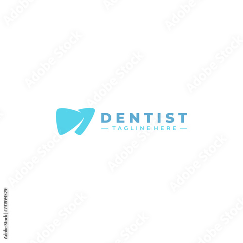 dentist modern logo design vector