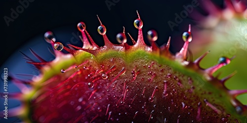 Closeup photo of a venus flytrap plant photo