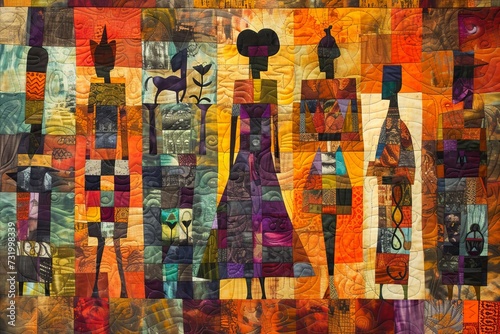 African American themed quilt background. 