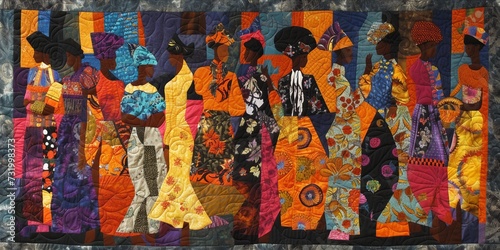 African American themed quilt background. 