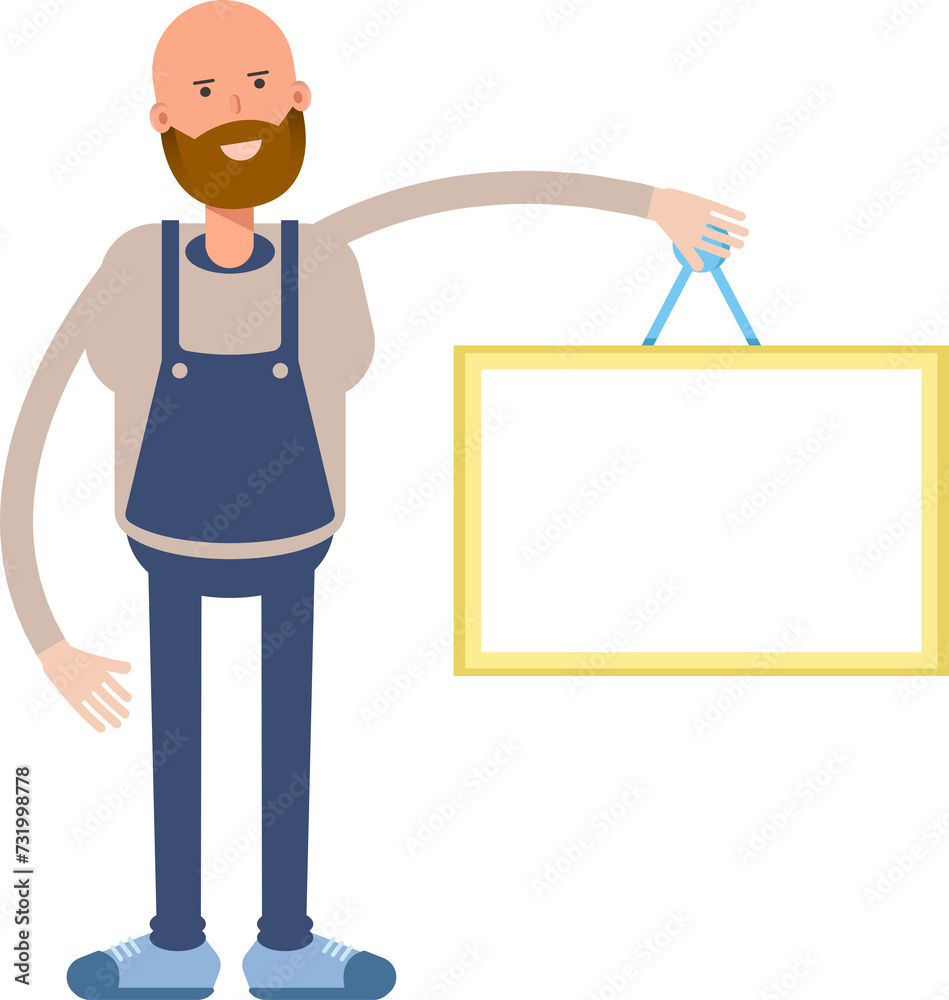 Male Barista Character Holding Blank Signage
Male Barista Character Holding Blank Signage