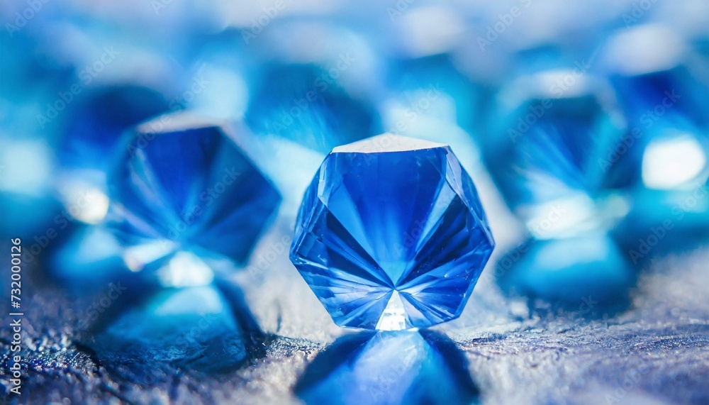 Beautiful blue dimond dispersion the light. dimond dispersion glass objects