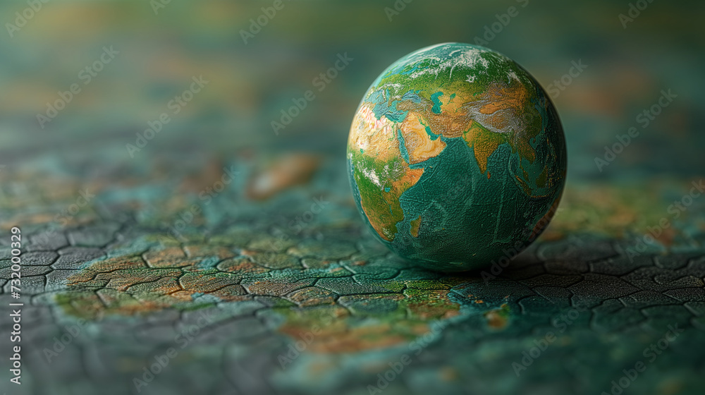 Globe on the ground, Increase in electricity prices on the world market. Green energy in full development. Increase in electricity prices on the world market , Ai generated image Globe on the ground, Increase in electricity prices on the world market. Green energy in full development. Increase in electricity prices on the world market , Ai generated image