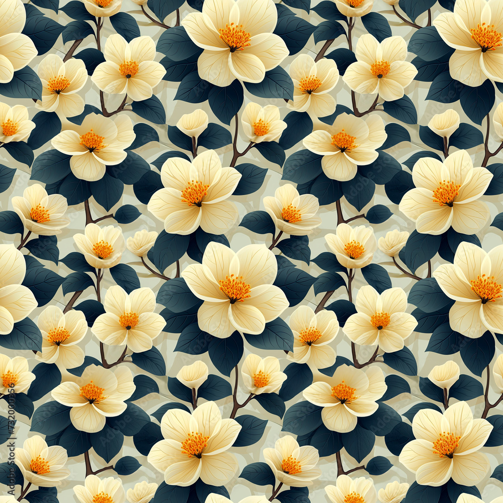 Beautiful seamless floral pattern on a light background Beautiful seamless floral pattern on a light background