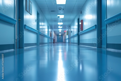 blur image background of corridor in hospital or clinic image