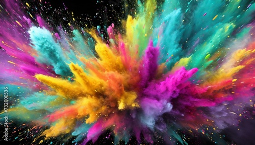 Colorful powder explosion background art