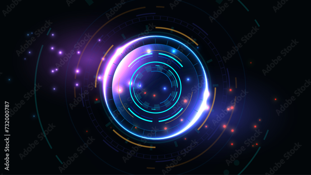 Circle abstract technology background Hi-tech communication concept innovation background vector illustration