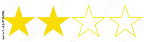 Star vector icons. Set of star symbols isolated. Vector illustration. Eps file 213.
