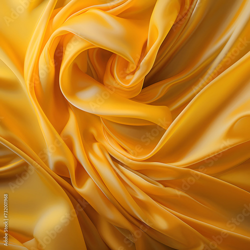 close shot of yellow silk