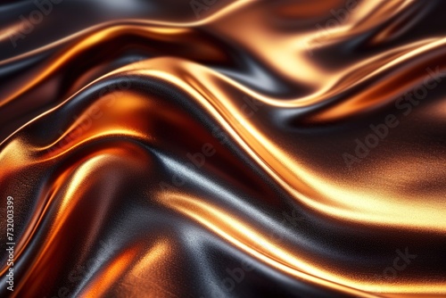 Metallic abstract wavy liquid background layout design tech innovation