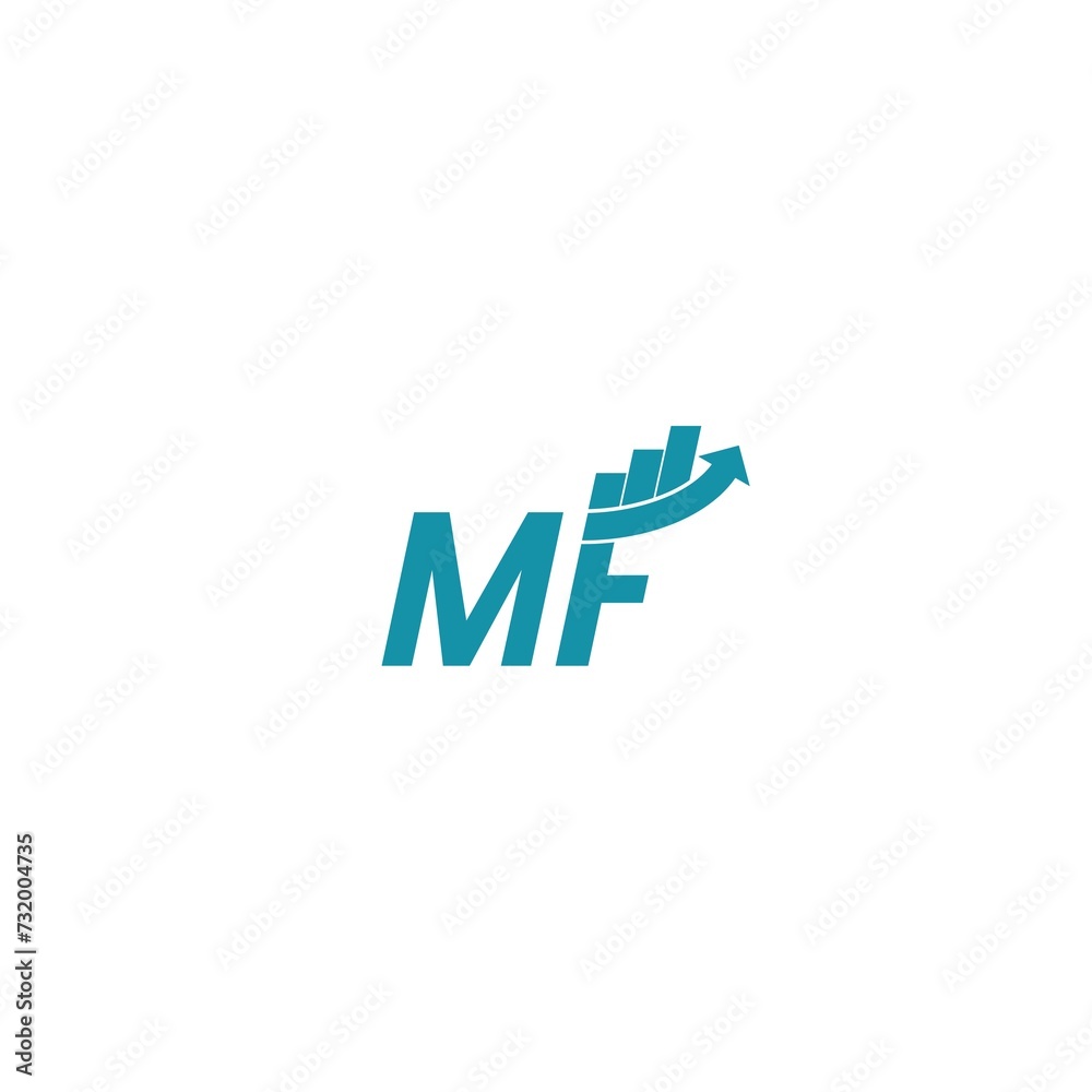 Letter MF business logo isolated on white background Letter MF business logo isolated on white background